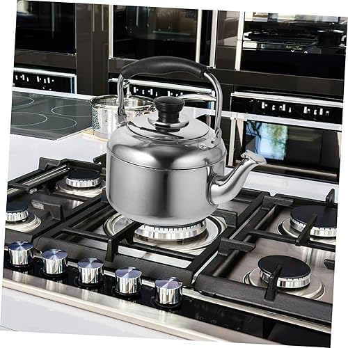 Miniatura 7 de KALLORY Tetera de acero inoxidable, hervidor de té de acero inoxidable, hervidor de agua, caldera de agua, estufa para acampar