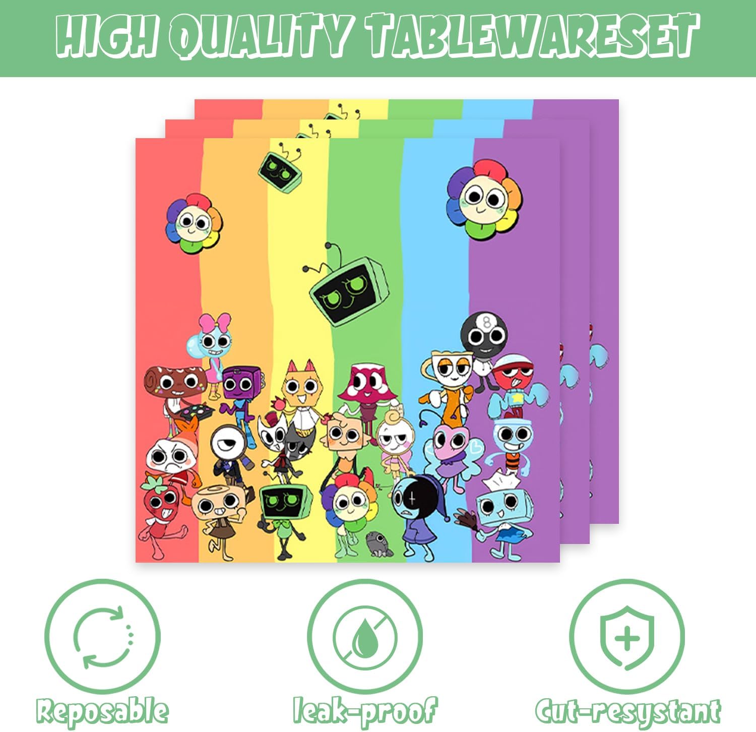 40Pcs Dandy Game Birthday Plates & Napkins Decorations image 3