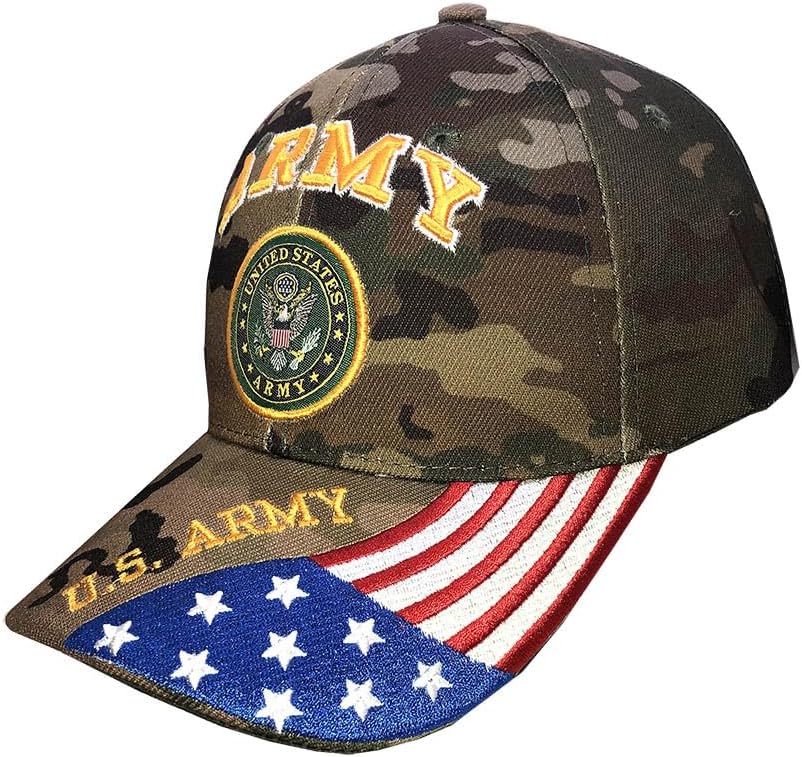 Army Baseball Caps Hats Military Apparel | Retired Veteran | 3D Embroidered | Adjustable