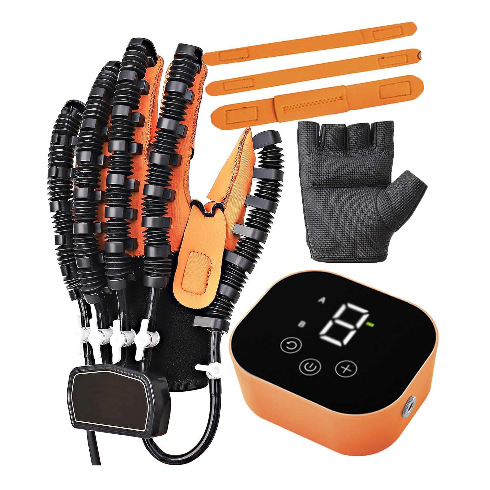 Both Hands Rehabilitation Robot Gloves, 2024 Electric Hand Function Equipment, Stroke Hemiplegia Fingers Recovery Massage Therapy, Finger Robot Rehab Gloves (Left Hand, L)