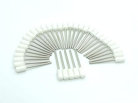 Dental Stone Burs 50 Pcs White HP 2.35 mm for denture model grinding polishing ADDLER
