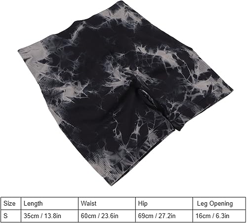 Vista 3 de Betued Athletic Shorts, High Waist Seamless Black Quick Dry Soft Biker Shorts, Tie Dye Yoga Shorts for Women LeggingsLeggings