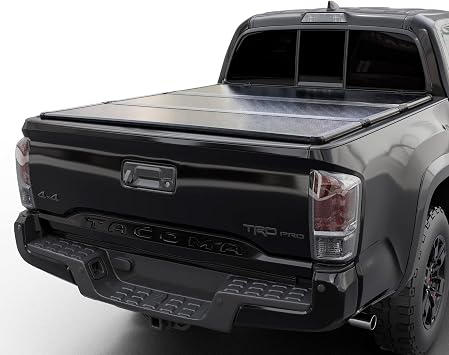 Hard Folding Truck Bed Tonneau Cover |CFHT-019|Fits 2005-2015 Toyota Tacoma w/OE Track System 5 Bed 60.3"