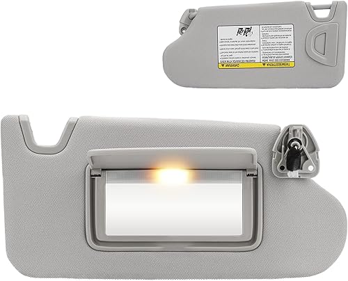 Visera solar derecha del lado del pasajero con luz de tocador para Nissan Altima sin techo corredizo 2013 2014 2015 2016 2017 2018 repuesto de