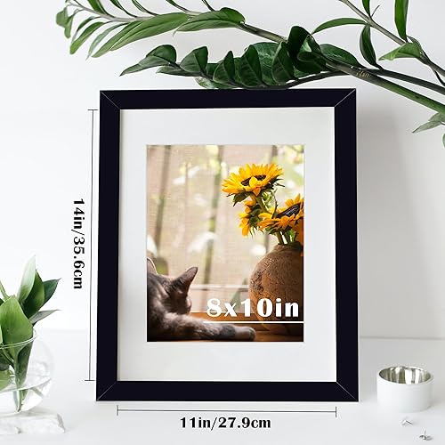 Miniatura 2 de Portarretratos de 11 x 14 pulgadas, paquete de 8 portarretratos para decoración de galería de pared, fotos de 8 x 10 pulgadas con paspartú o de 11 x
