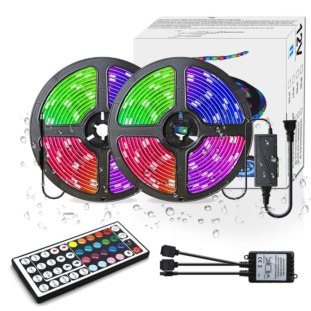 AKT 10M / 32.8FT Striscia LED Impermeabile 20 Colori / 4 modalità Kit Luci SMD 5050 RGB per Decorazioni Casa Natale Nozze Festa