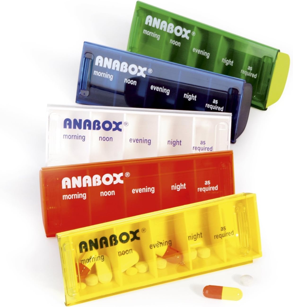 Anabox Daily Pill Organiser - Colours May Vary