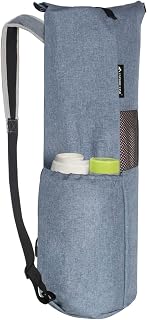 ExploreLand Oxford Yoga Mat Bag - Fits 1/2" Thick Mats, Breathable Mesh Window, Large Pockets & Adjustable Strap