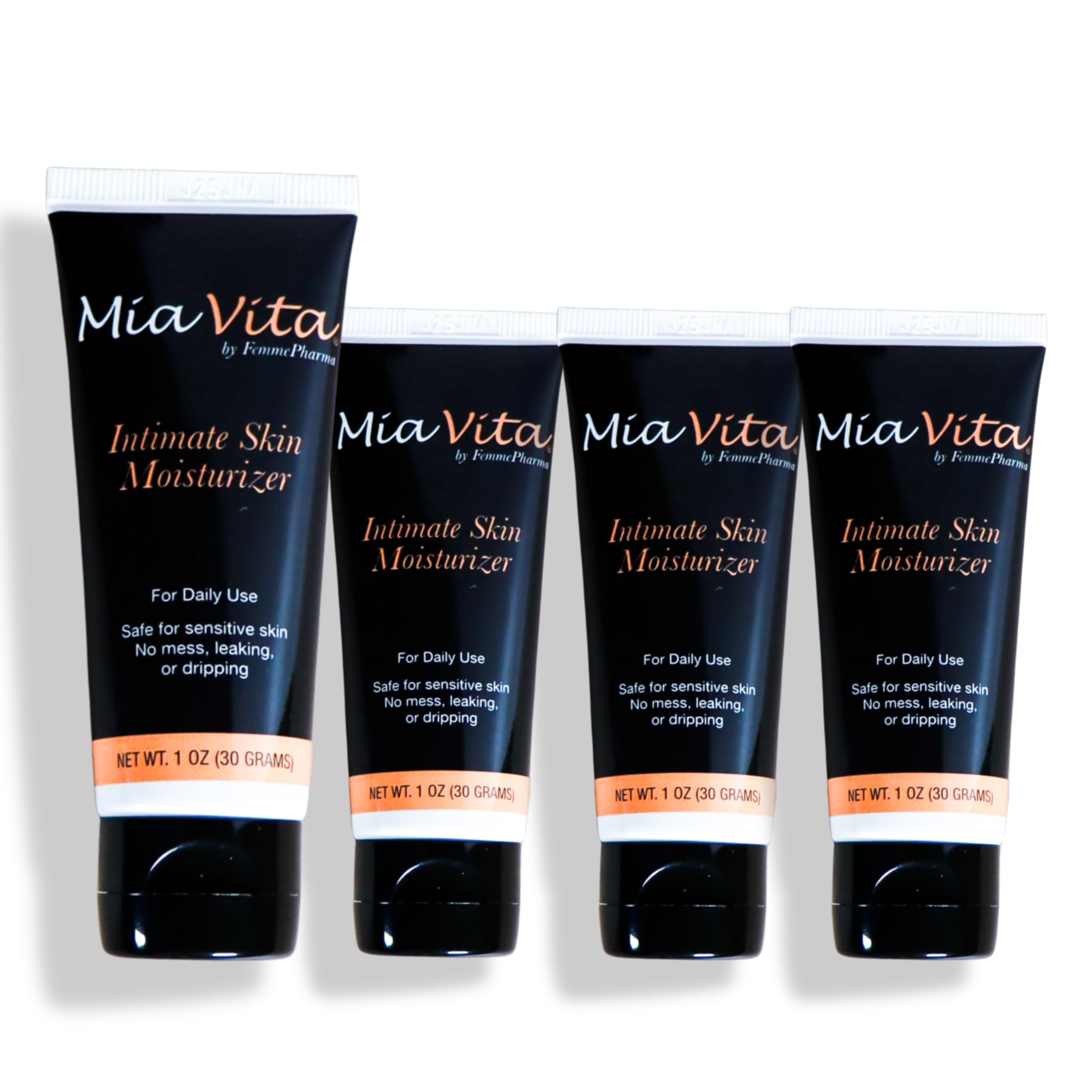 Mia Vita Intimate Skin Moisturizer Tube Women's Preferred Premium Hygiene Products Feminine Menopause Vaginal Dryness and Burning, Pack of 4 x 1 oz
