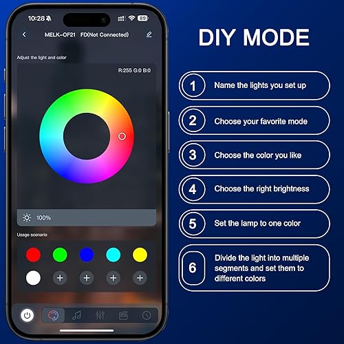 Miniatura 6 de Luces permanentes para exteriores, cadena de luces RGB inteligente de 200 pies con 72 modos de escena, luces navideñas impermeables IP67 para