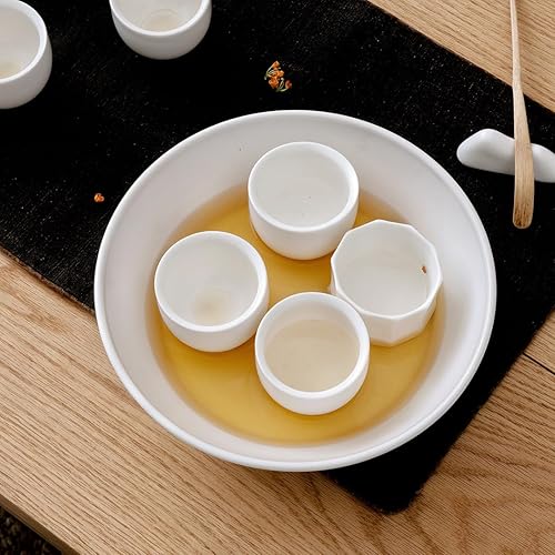 Miniatura 7 de MU MO Taza de té de porcelana de 2 onzas, tazas de café pequeñas, taza Demitasse para bebidas de café, tazas de café espresso de cerámica blanca