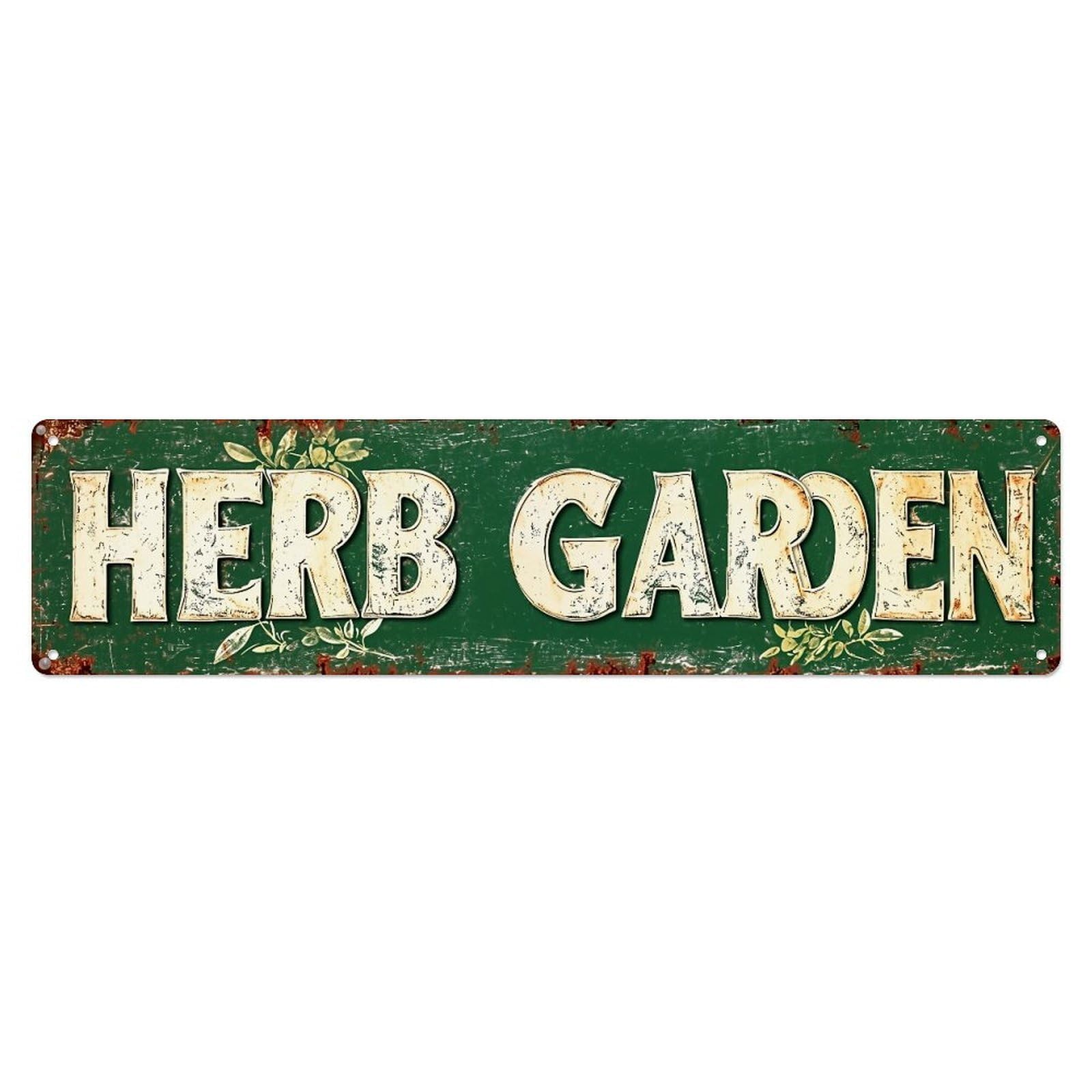 Herb Garden Sign Pattern Metal Tin Sign Plaque