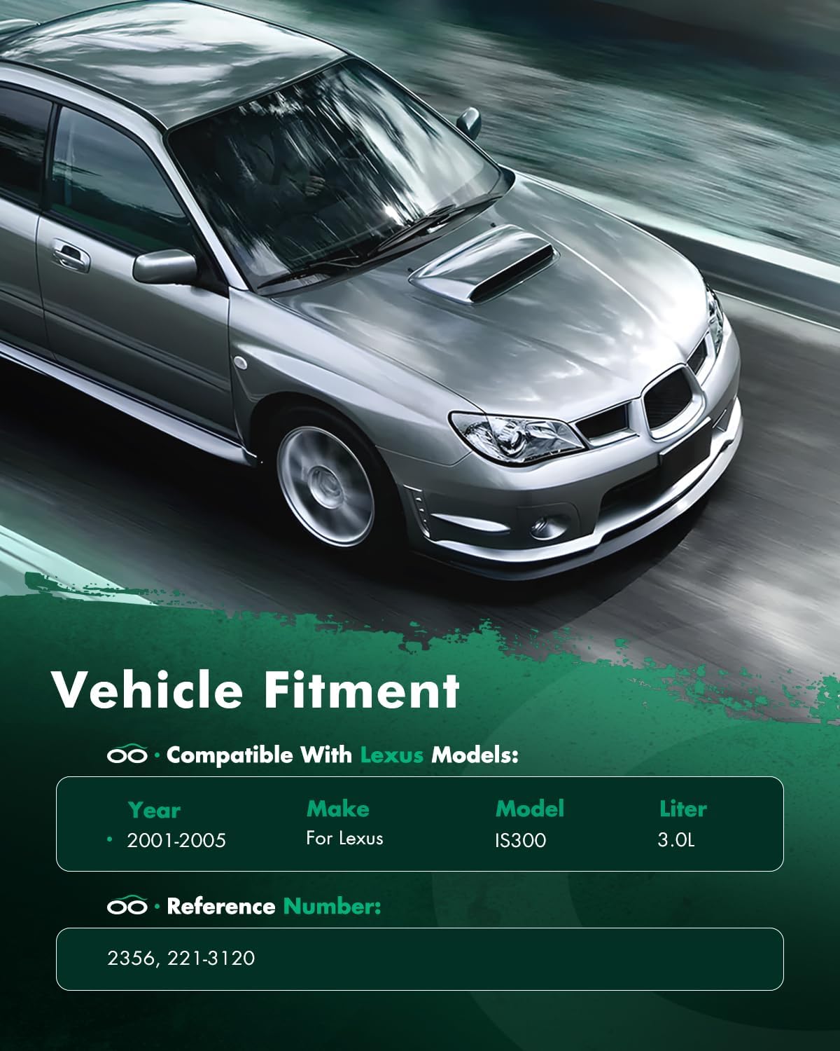 SCITOO Automotive Replacement Engine Radiators Assembly for LX IS300 2001-2005 L6 3.0L, Replace 2356