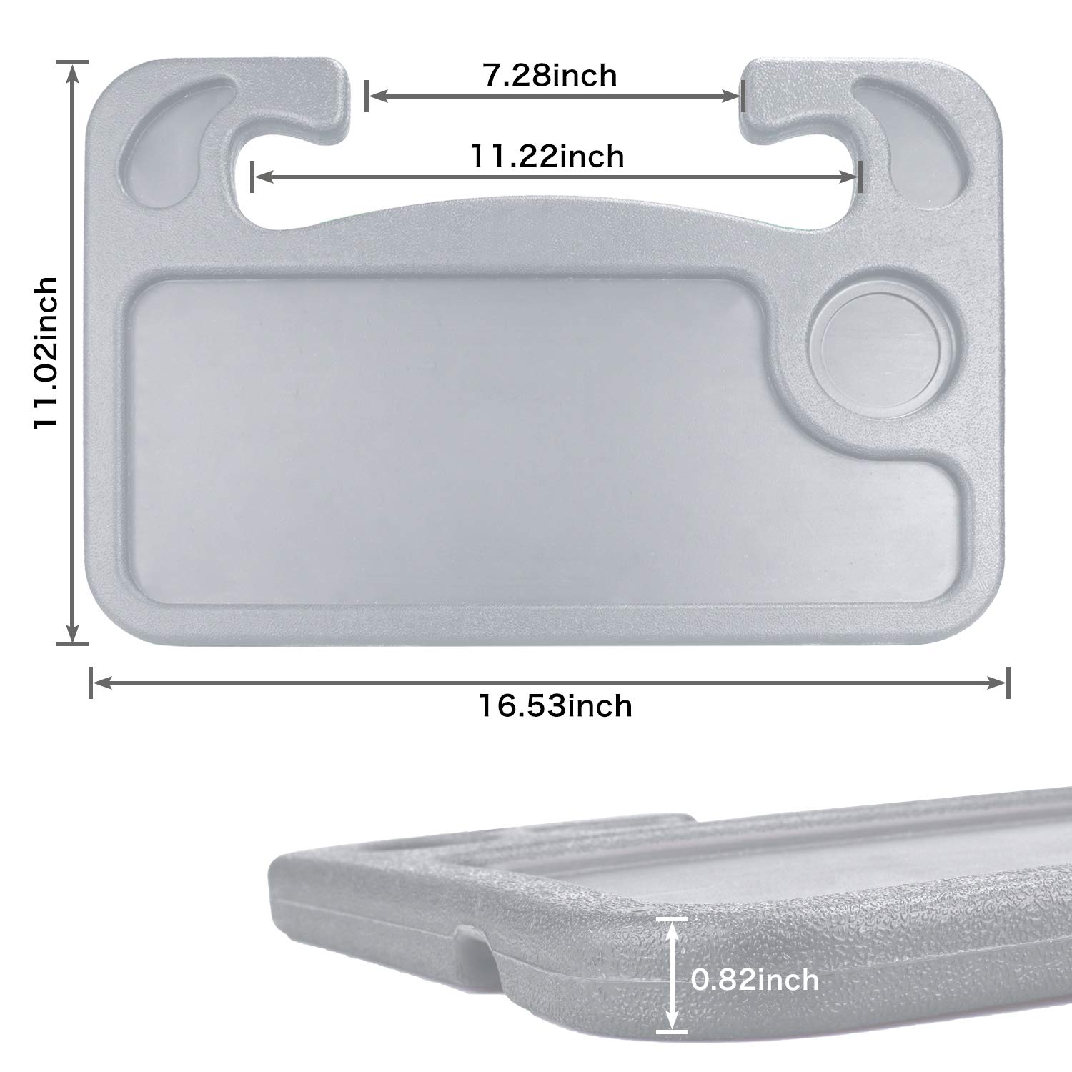 JUSTTOP Car Steering Wheel Desk for Laptop,Multipurpose Travel Car Accessories, Car Seat Stand Trays for Eating, Steering Wheel Under Table Console(Gray) view 2
