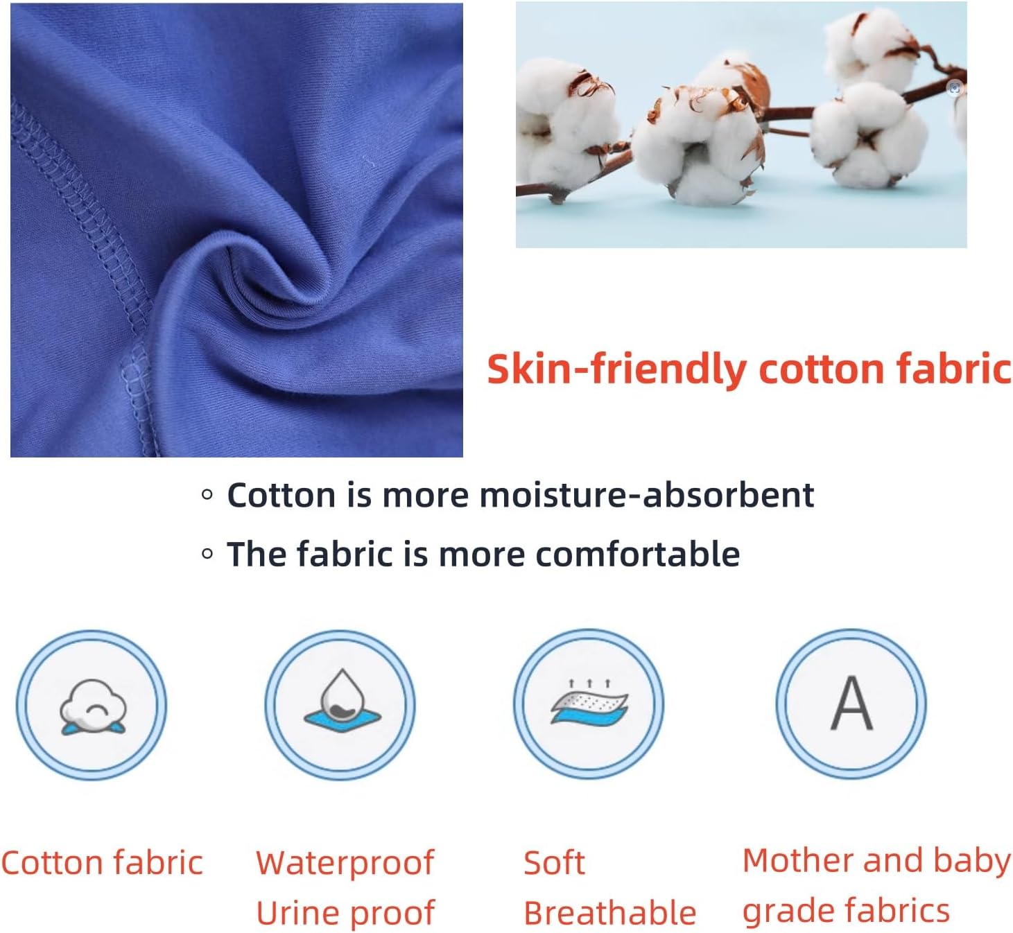 Incontinence Nursing Pants,TPU Waterproof Fabric,Suitable for Teenagers,Adults,Elderly, Bedridden Patients,Reusable Leak-Proof Pants,Grey - Image 5