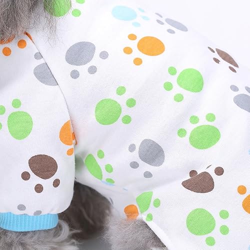 Miniatura 6 de Paquete de 2 pijamas suaves para perros y gatos, pijamas suaves de algodón para cachorros, monos para mascotas, mamelucos acogedores para perros y