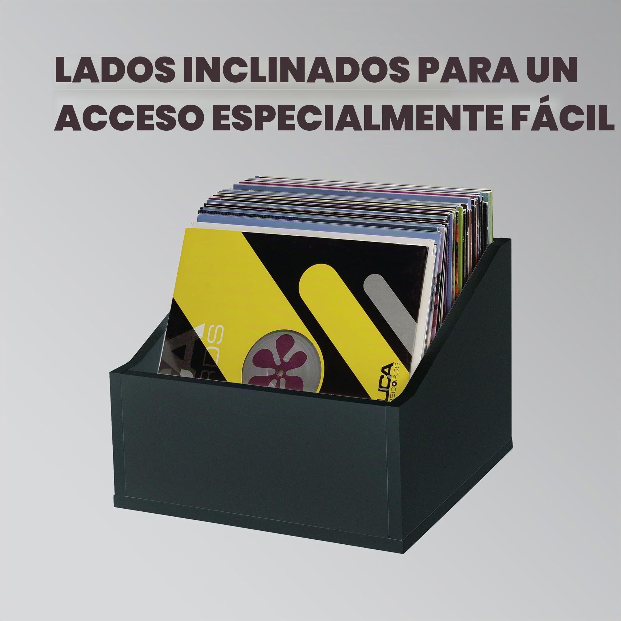 Reloop Glorious DJ Caja Negra para 110 Discos de Vinilo, 350 (219125)