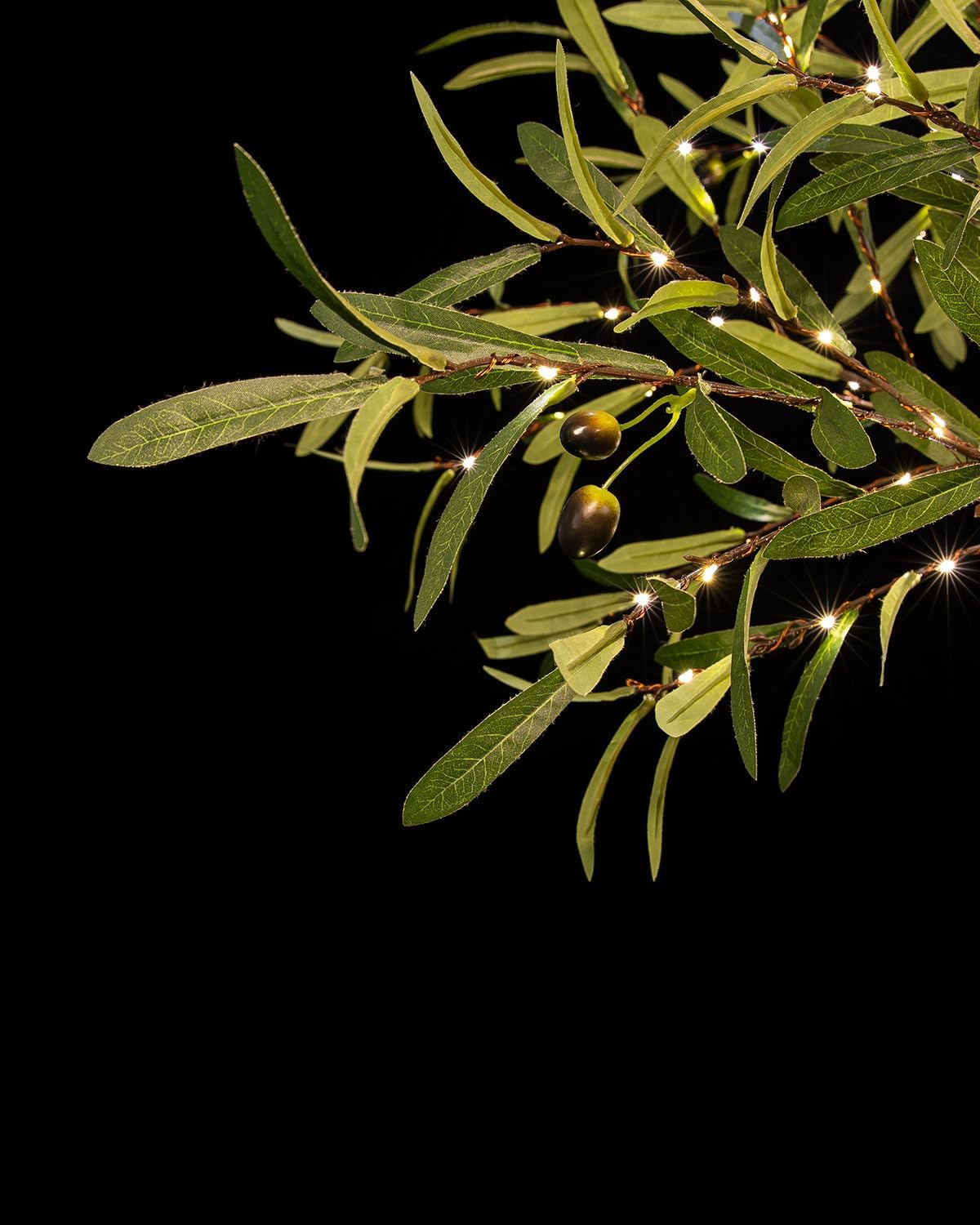 6ft Lighted Olive Tree with 300 Warm White LED Lights for Holiday Decor - Dimmable, UL Certified - Ideal for Indoor and Outdoor Decoration - Image 2