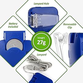 3D Pedometer for Walking, Simple Step Counter for Walking with Removable Clip and Lanyard, Accurate Pedometers for Steps, Step Tracker with Large Display for Men Women and Kids (Blue)