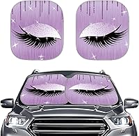 Vista 13 de Howilath Sombra de ojos de belleza, 2 unidades, parasol universal para parabrisas, accesorios para vehículos, cubierta anti-UV