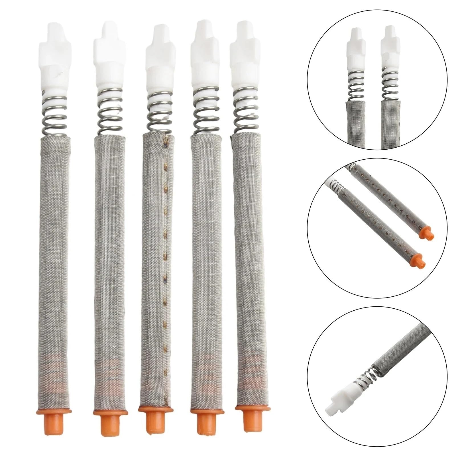 5 Filtros De Repuesto For Pistola Pulverizadora Sin Aire Malla 50/100, Compatibles Con La Herramienta Reparación Pistolas Pulverizadoras Gr&aco(5pcs 100mesh)