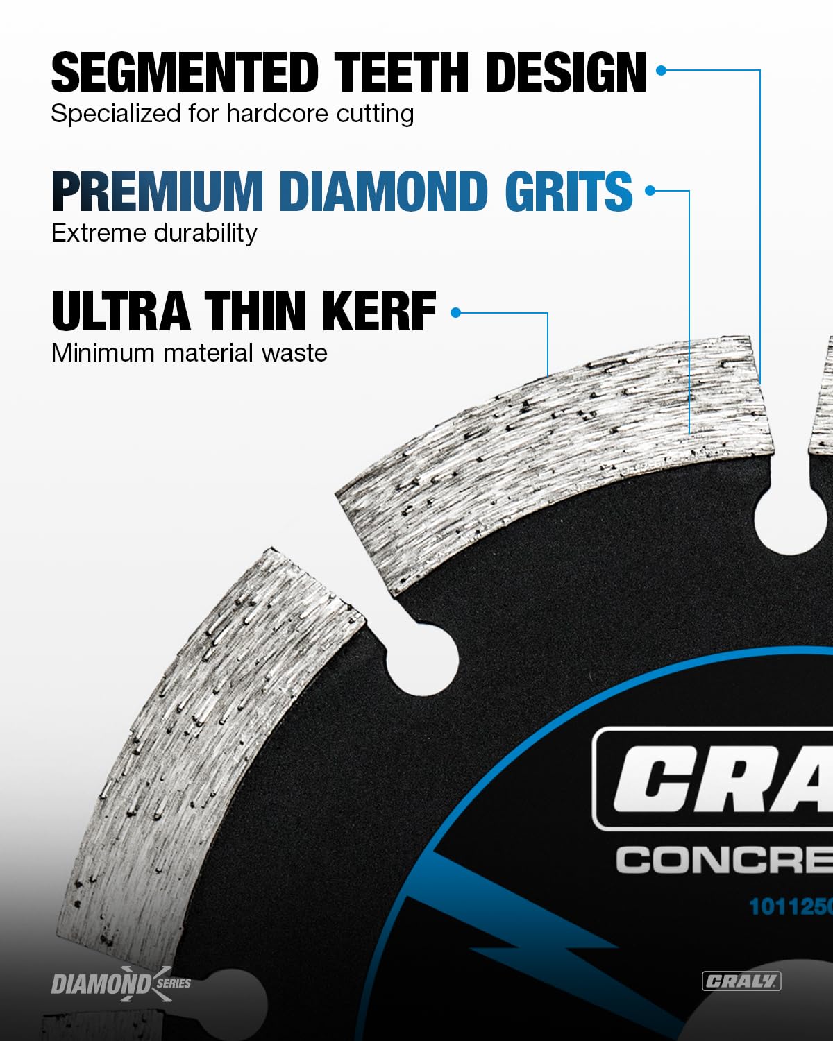 CRALY Diamond Blade - Cuts Concrete & Brick -3