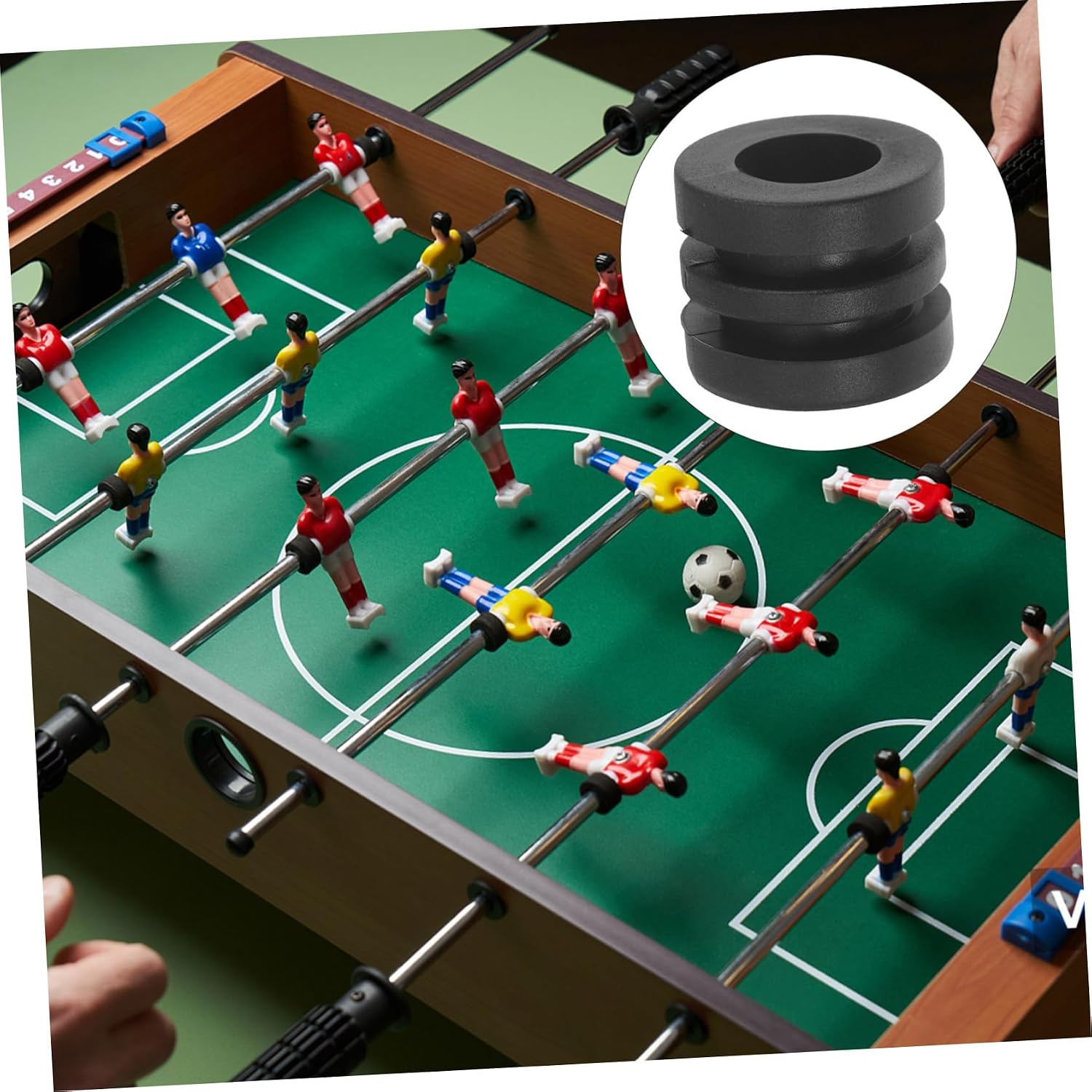 Toddmomy 16pcs Foosball Bumper Replacement Gaskets Plastic Table Football Accessories for Standard Foosball Tables Easy to Install -wear Fit