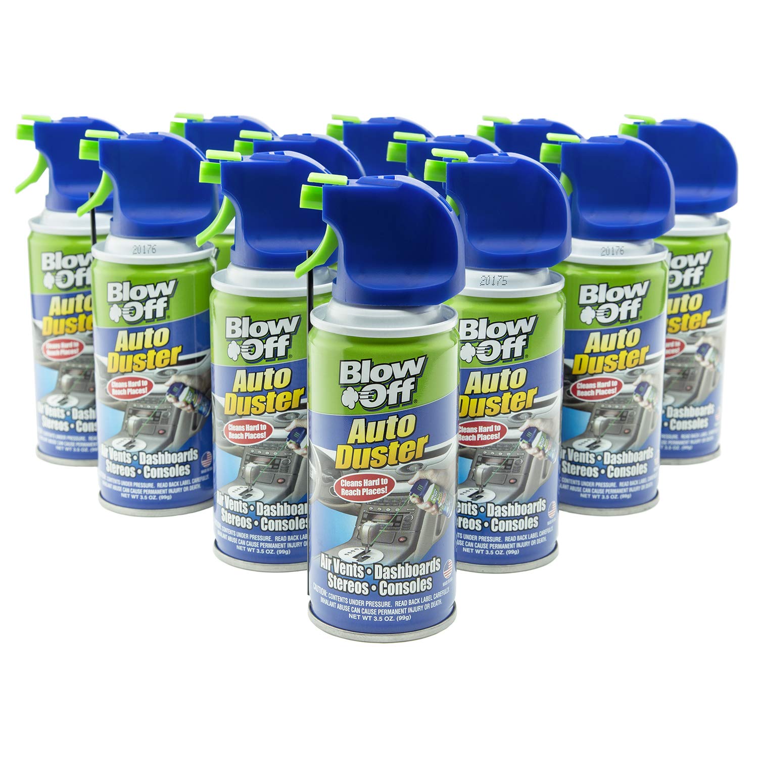 Max Professional Blow Off Auto Duster, 3.5 oz, 12 Pack