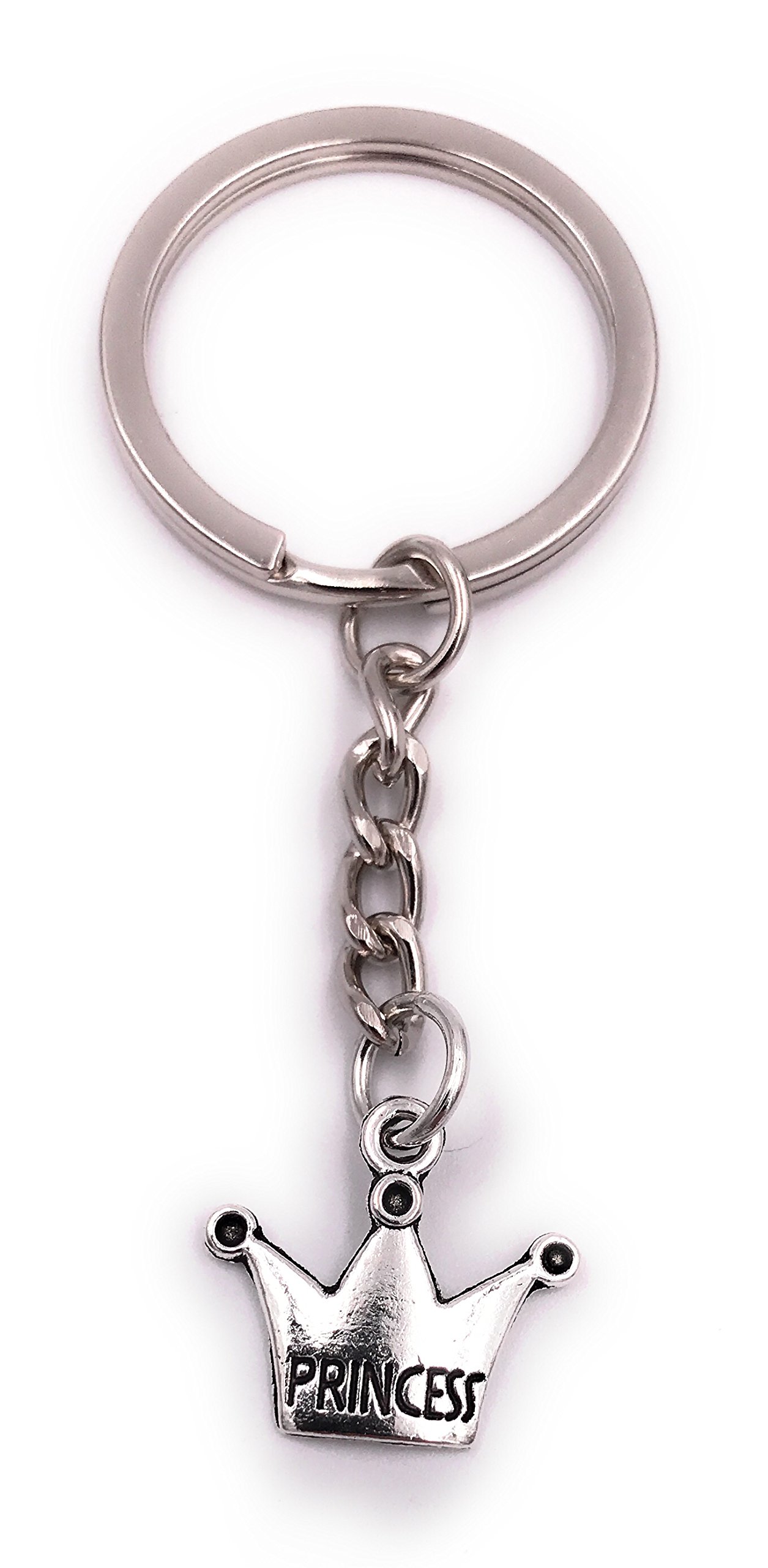 H-Customs Prinzess Krone Princess Crown Princess Keyring Pendant Silver Metal