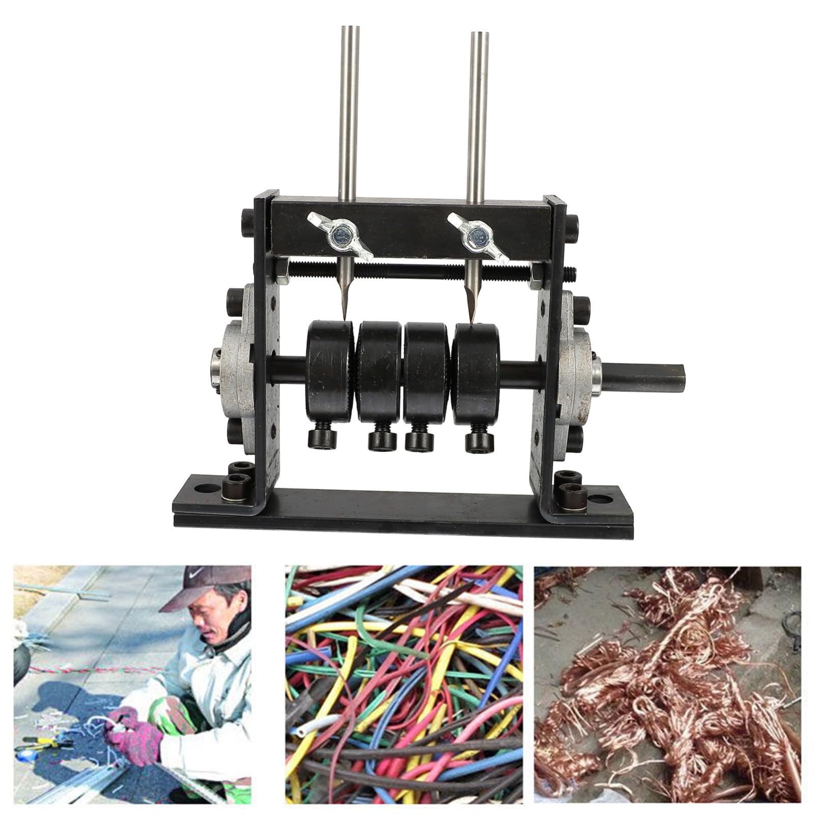 Outil Manuel de Dénudage de Fil en Fer Argenté, Portable et Simple | Usage Domestique, Structure Rationnelle, Commande Facile, Format Compact pour Bricolage et Atelier