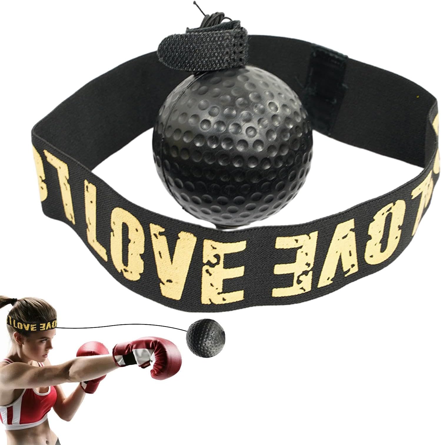 Boxing Ball - Boxing Ball Headband -Boxing Reflex Ball | React Reflex Balls String with Headband | Coordination Boxing Balls | Improve Hand Eye Coordination | Punching Speed | Fight Reaction