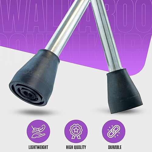 Miniatura 4 de Geospace Air Kicks - Zancos de equilibrio de acero originales Walkaroo Xtreme con elevadores Vert ajustables en altura rojo