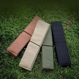 Almohadilla de asiento plegable portátil, tela Oxford impermeable, alfombrilla de cojín con parte inferior antideslizante para senderismo y actividades al aire libre (negro)