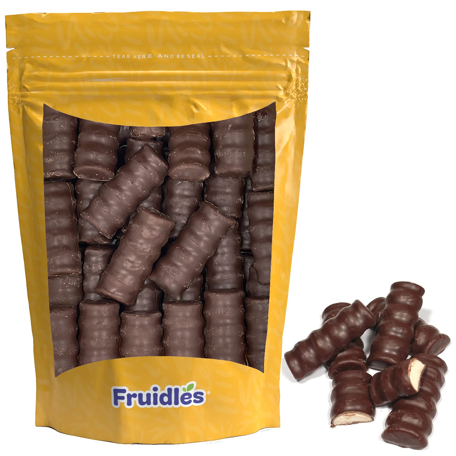 Chocolate Marshmallow Vanilla Twists, Gluten Free Chocolate Covered Twists, Kosher Certified Non Dairy (8 Oz)