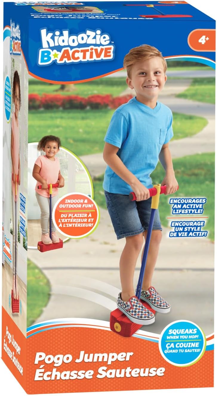Kidoozie - Pogo Jumper - Foam Pogo Jumper for Kids | Soft, squeaky hops for beginning bouncers - builds balance, coordination and giggles indoors or out in the yard, Ages 3+