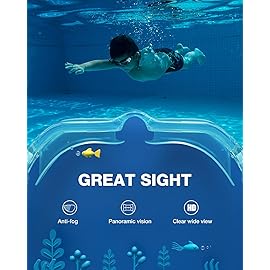 ZIONOR Kids Swim Goggles, G1MINI SE Anti-Fog Swimming Goggles for Kid Child 6-14