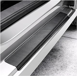 Suvnie 4 PCS Car Door Sill Protector, Carbon Fiber Auto Door Entry Edge Guard Sill Protection Sticker, Anti-Scratch Vehicl...