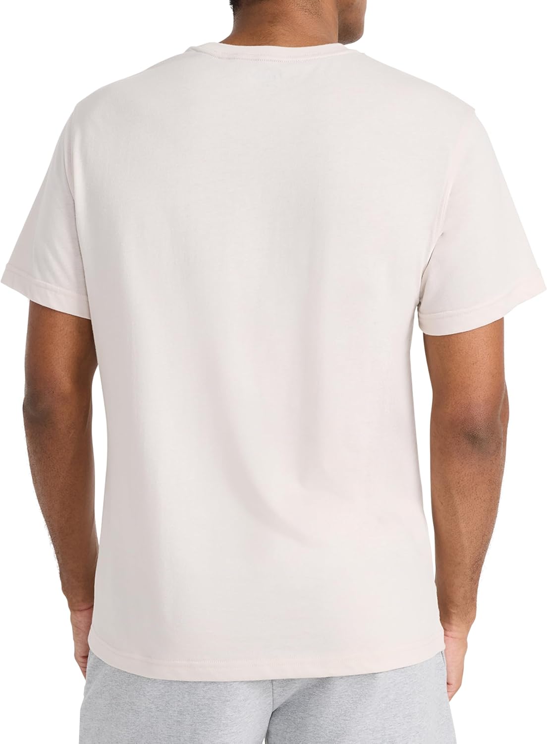 Reebok Mens Small Logo Crewneck T-Shirt, Standard Fit, Lightweight Cotton-Poly Jersey Fabric - Image 2