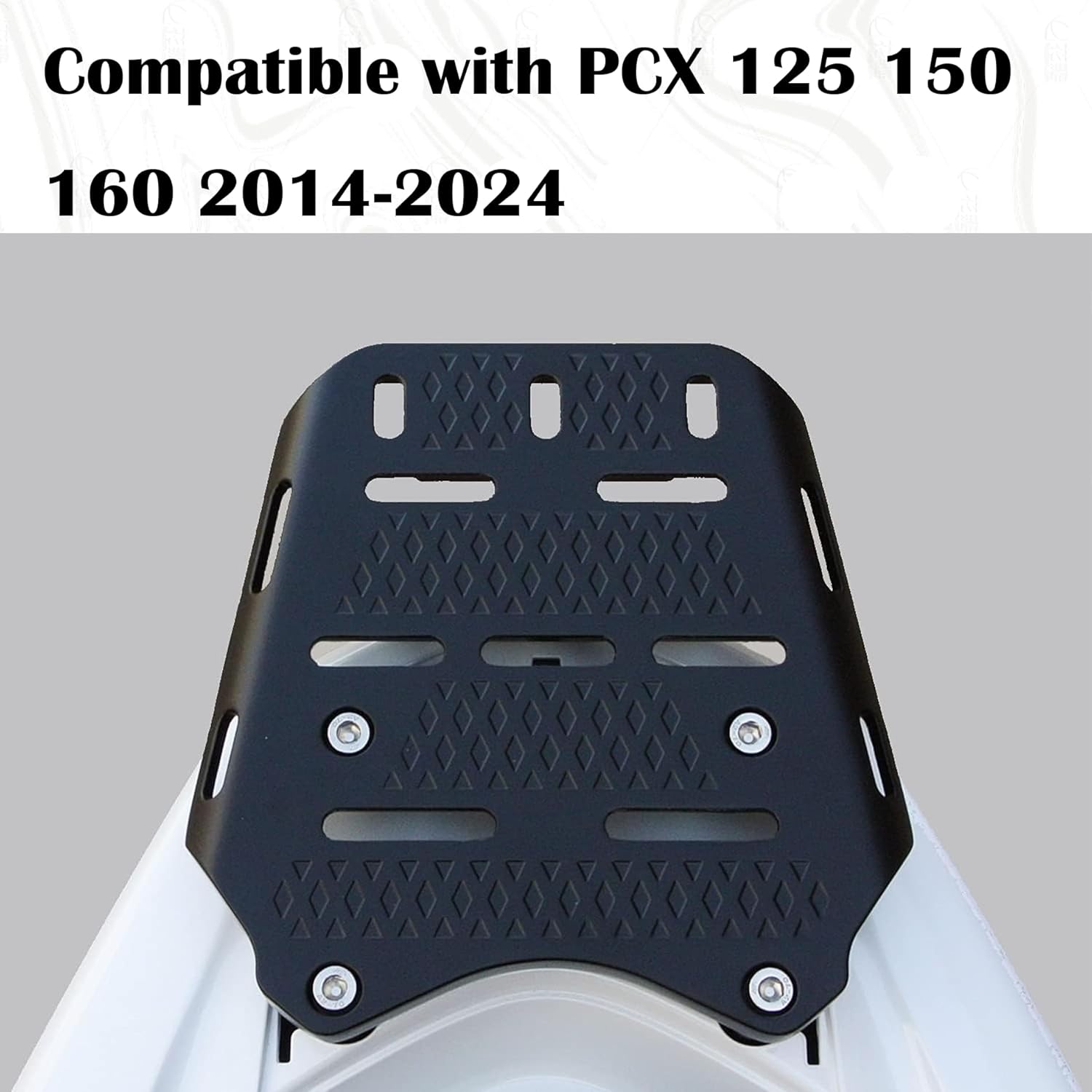 Scooter Rear Luggage Rack Holder Shelf Rack Carrier Aluminum Alloy Rear Tail Storage Racks Compatible with PCX125 PCX150 PCX160 Accessories(Black)