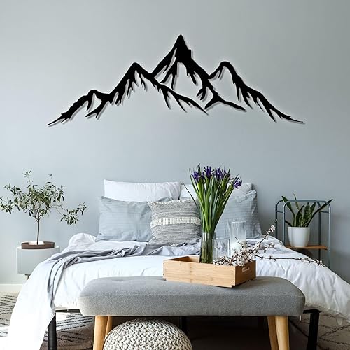 Miniatura 7 de fayholy Arte de pared de montaña de metal, decoración de montaña, arte de pared de metal, letreros de montaña, colgante de pared, regalo de