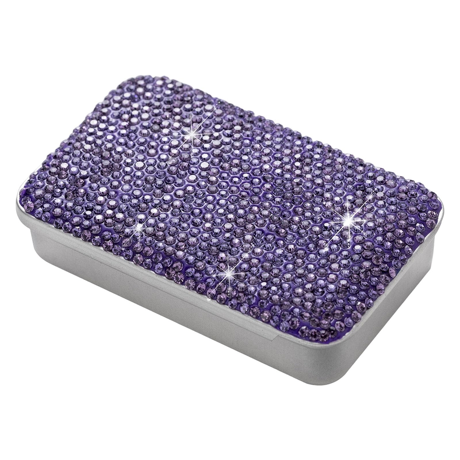Tsophreniq Mechanism Storage Container Decoration with Crystals Sturdy Stainless Iron Materials Business Gift Butt Case