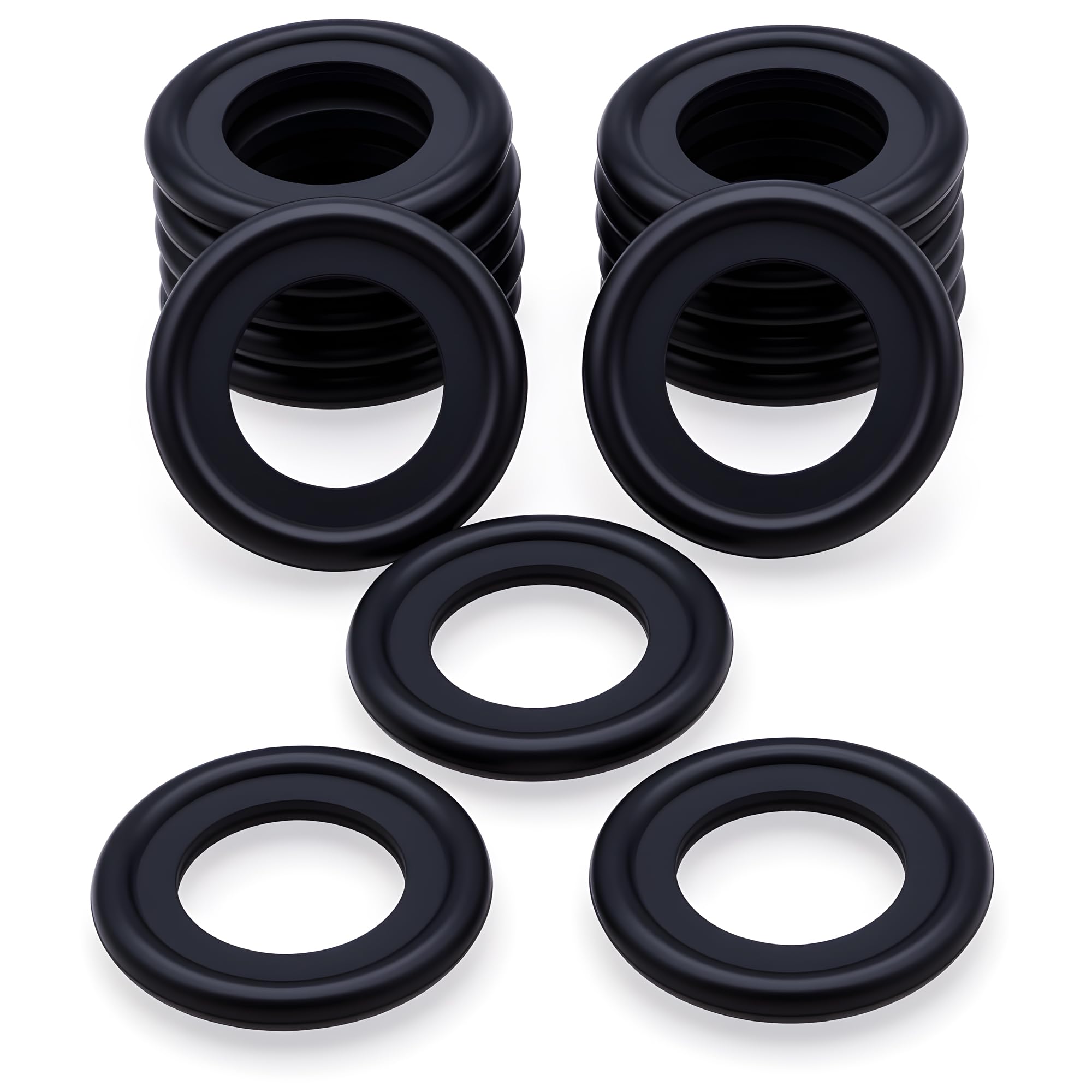15PCS M14 Oil Drain Plug Gasket Rubber Crush Washer Seals 097-139, F5TZ-6734-BA, F0RD-5066453 Engine Oil Pan Drain Plug Seal for Ford Focus(Black)