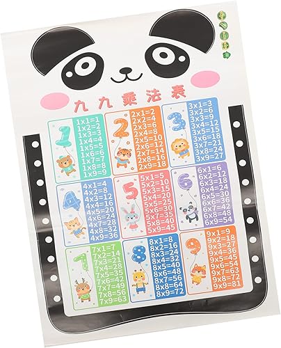 SAFIGLE Times for Division - Pósteres adhesivos de clase para niños, gráfico educativo escolar, calcomanías de pared, calcomanías decorativas de