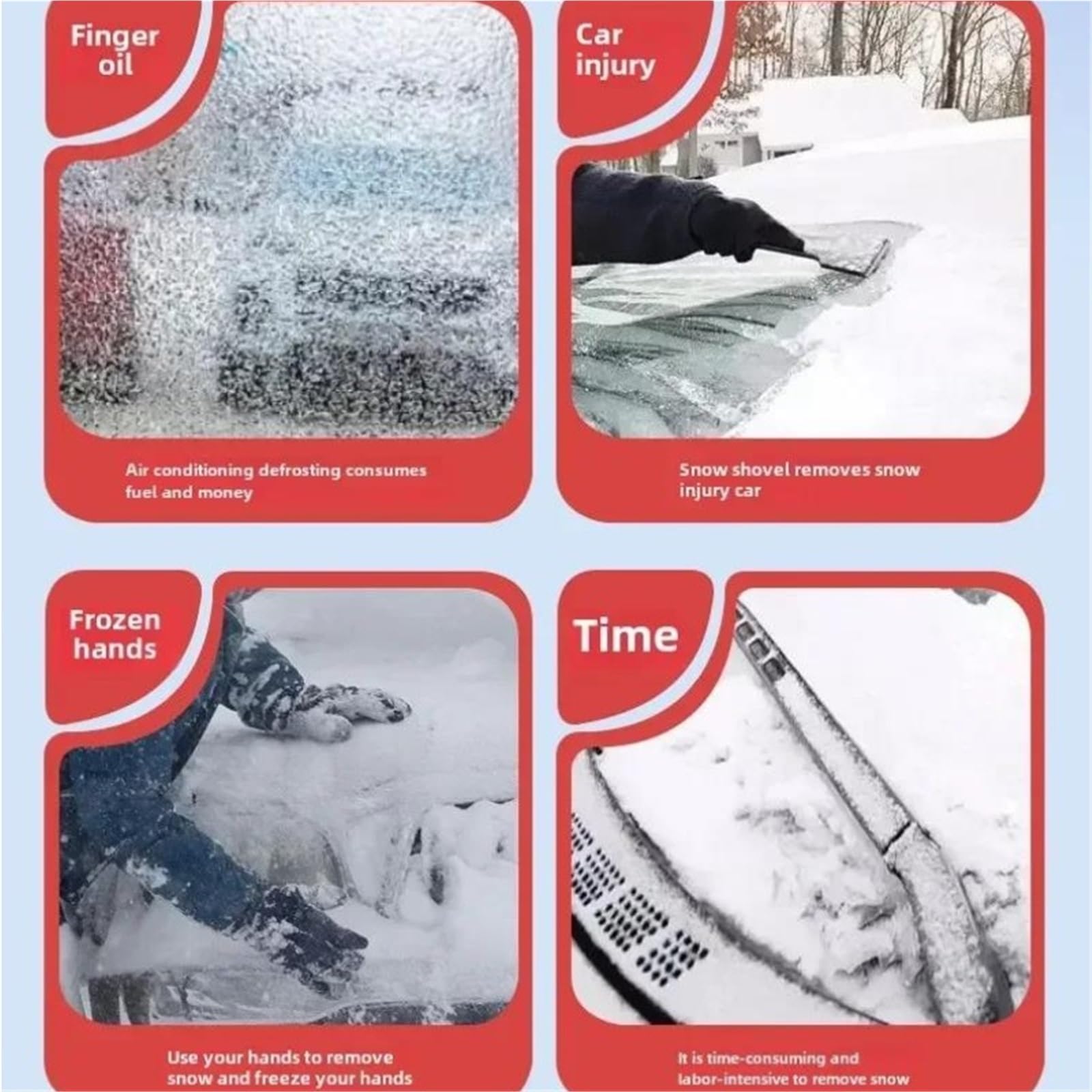 Copertura Parabrezza per Neve E Ghiaccio Copertura per Parabrezza per Auto per Protezione da Ghiaccio E Neve con Strisce Riflettenti Magnetiche Anteriori(No Magnet)