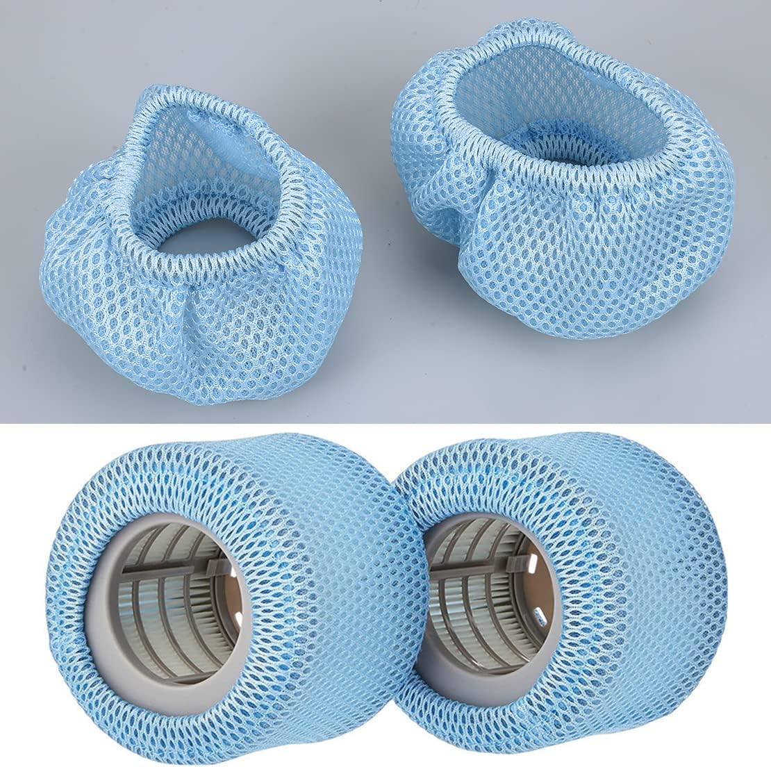 2pieces Mesh Hot Tub Filter Net Cover Compatible for MSPA Inflatable Pool Cartridges Accessories