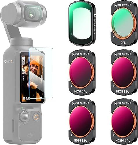 Miniatura 8 de K&F Concept Lente gran angular compatible con DJI Osmo Pocket 3, accesorio magnéticomulticapavidrio óptico