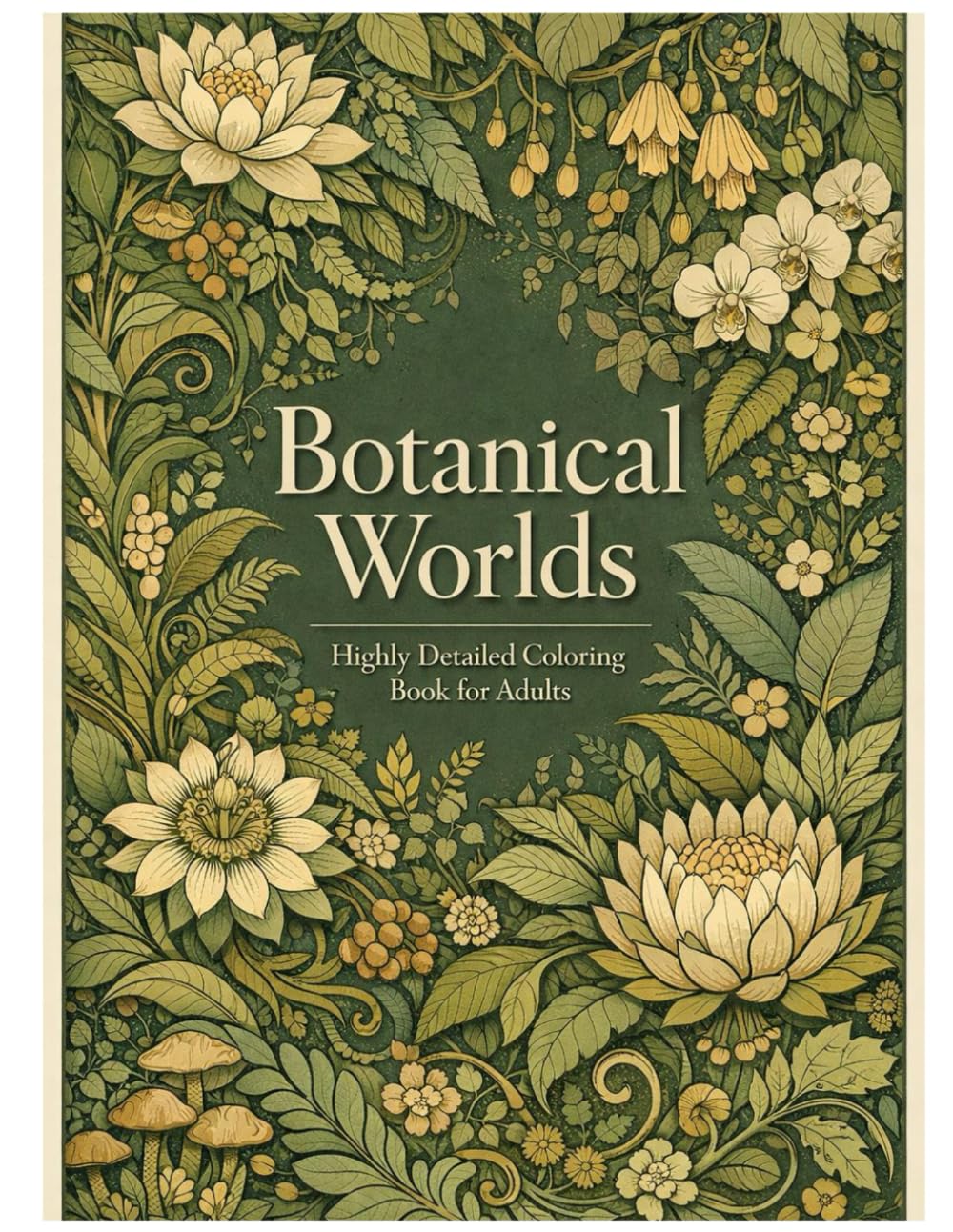 Botanical Worlds Coloring Book: Highly Detailed Nature Illustrations for Relaxation, Focus, and Stress Relief