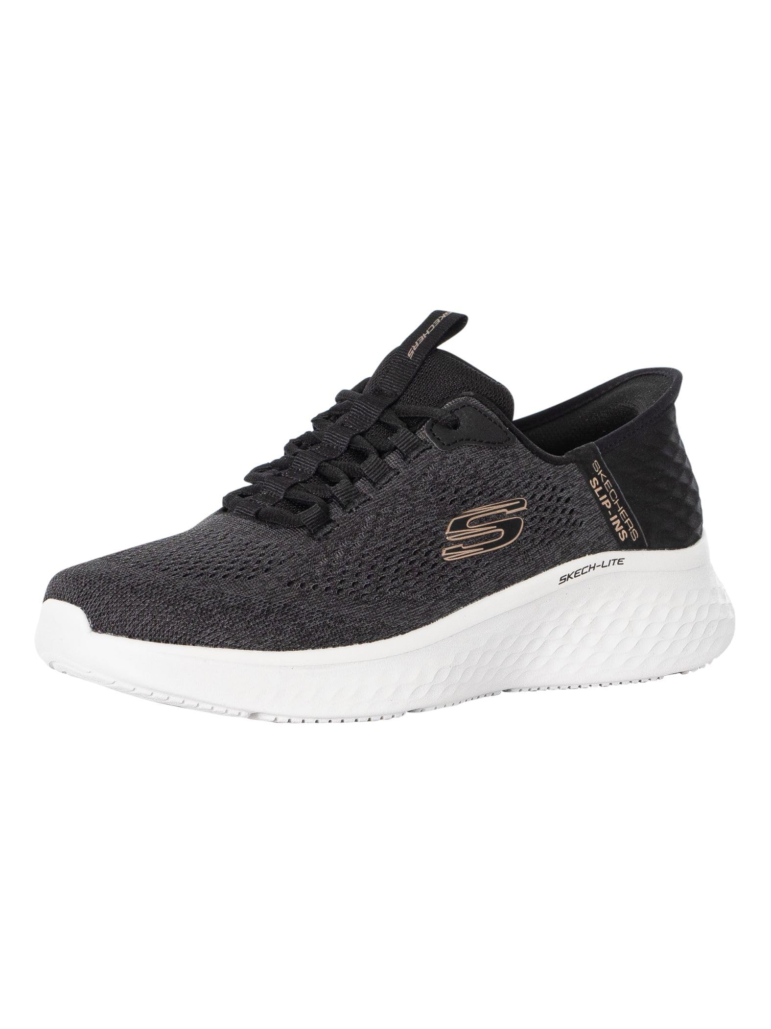 Skechers Men's Skech-lite Pro Trainers, Black Mesh Gray Trim, 5.5 UK