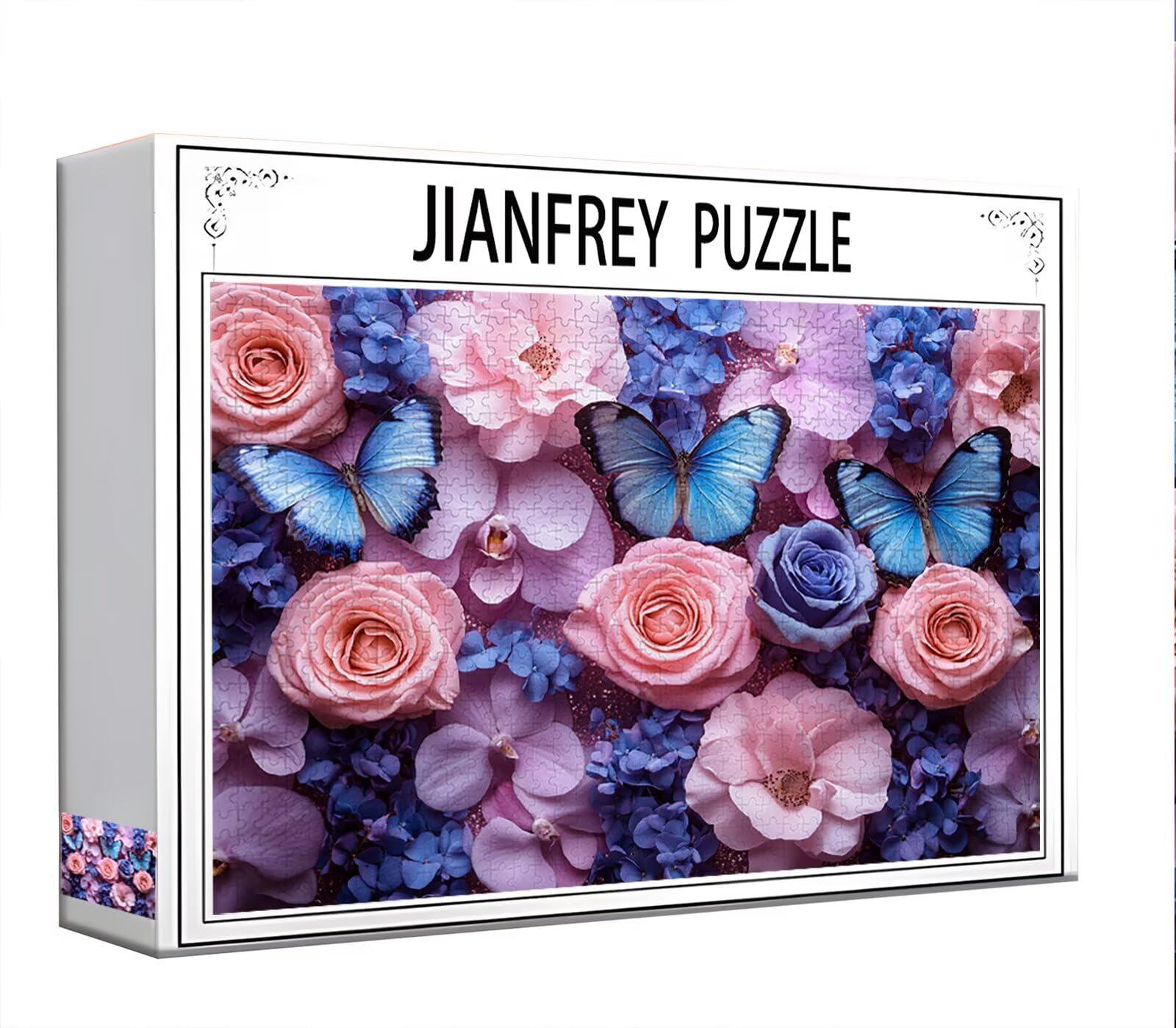 Puzzle 2000 Piezas Adultos Puzzle Rosa Mariposa Rompecabezas Adultos XXL 100 x 70cm, Impossible Rompecabezas, Jigsaw Arte Juego Educa Familiar Aliviar El Estrés, Regalos para Hombres y Mujeres M-6