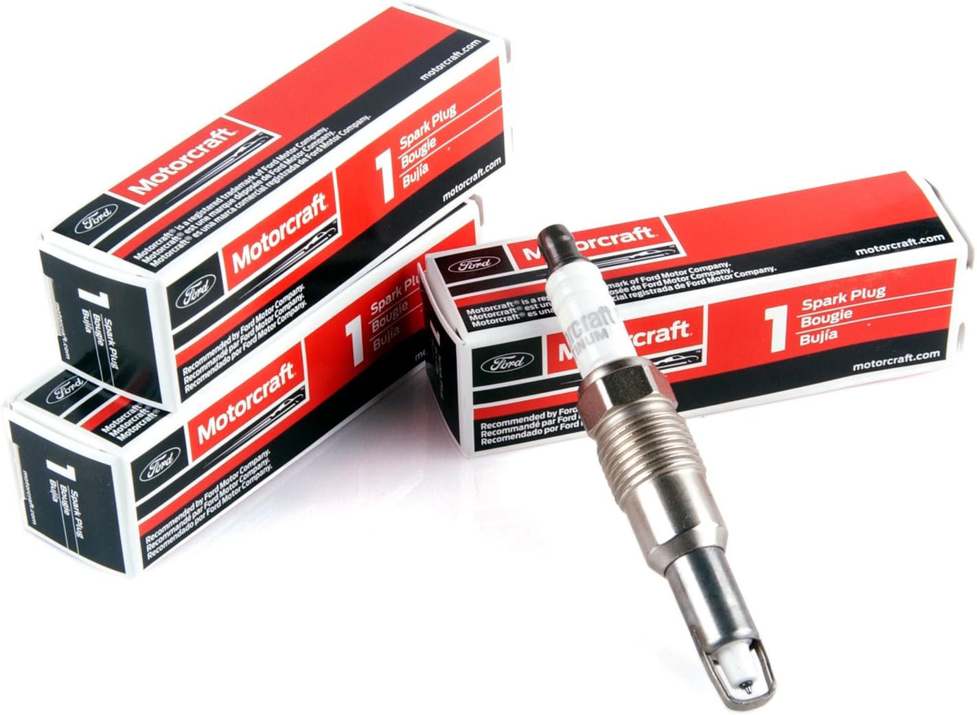 MAS Set of 10 Straight Boot Ignition Coil Pack DG511 & Platinum Spark Plug SP546 SP515 Compatible with Ford F250 F350 F450 F550 Super Duty 6.8L V10 Replacement for 3L3E12A366CA 5C1584 C1541